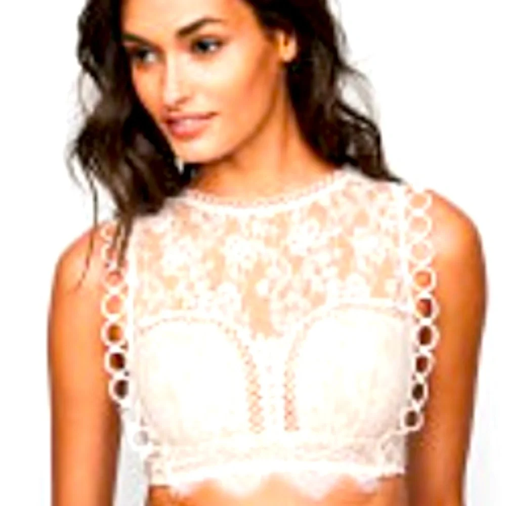 New Victoria’s Secret white lace bra top size large - Picture 1 of 2